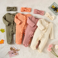 Zipper Lace Candy Color Pit Strip Cloth Foot Romper