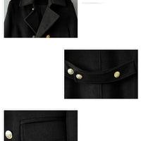 Double-breasted Lengthened Wool Tweed Jacket Men