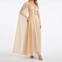 Women's Patchwork Chiffon French-style Long Dress