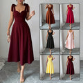 Lace-up Waist-cinching Maxi Dress