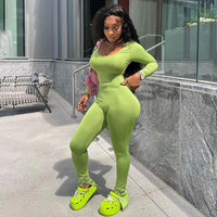 Women's Slim U-neck Backless Shrink Pleated Jumpsuit