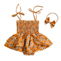 Baby Romper Flower Sleeveless Jumpsuit Female
