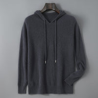 Mens Relaxed-fit Hooded Sweatshirt With Long Sleeves For Casual Wear