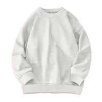 Round-neck Solid-color Suede-fleece Hoodie