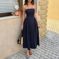 Women's Fitted-waist A-line Midi Dress
