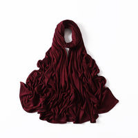 35 Colors Malaysia Pure Color Modal Curling Mercerized Cotton Scarf