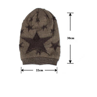 Men's Warm Pentagram Pullover Knitted Wool Hat