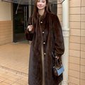 Mid-ancient Long Mink Environmental Protection Purple Velvet Whole Mink Marten Overcoats