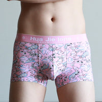 Printed Boxer Men's Mid-waist Trendy Underwear