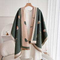 Warm Scarf Fashionable Outerwear Sweet Cute Double-sided Shawl