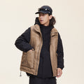 Solid Color Large Pocket Outdoor Work Clothes Down Vest Jacket