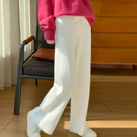 Elegant High-waisted Casual Straight-leg Pants For Women