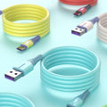 The Fast Charging Data Cable Is Suitable For Mobile Phone Liquid Silicone Charging Cable With Light