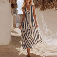 Elegant Beach Deep V-Neck Bohemian Dress