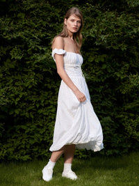 Elegant Jacquard Off-shoulder Dress