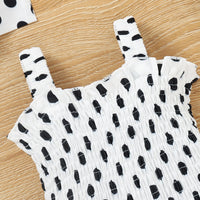 Dot One-piece Romper Head Knot