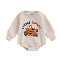 Funny Cute Pumpkin Ghost Graffiti Bag Fart Romper