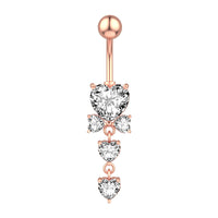 New Chain Five-pointed Star Zircon Belly Button Ring Belly Button Nail Piercing Jewelry