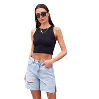 Summer Street Hipster Water Washed Hole Denim Shorts