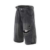 Men's Distressed Washed American Street Retro Loose Shorts