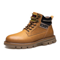 Male British Style Tooling Boots Mid-high Top