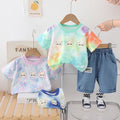 Baby Suit Three Bear Short Sleeve Two-piece Set