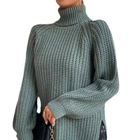 Comfortable Womens Top With A High Fold-over Collar