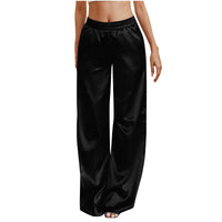 New European And American-style Solid-color Pocket Elastic-cuff Casual Trousers