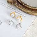 French-style Asymmetric Retro Non-Fading Titanium Steel Earrings For Women