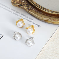 French-style Asymmetric Retro Non-Fading Titanium Steel Earrings For Women