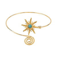 Fashion Creative Geometric Multi-layer Cross Water Drop Metal Armband