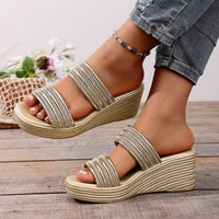 Flat Strappy Casual Silver Beach Sandals