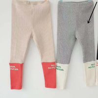 Simple Baby Children's Stitching Letter Leggings