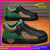 High-top Slip-on Board Shoes Teenagers Soft Bottom Waterproof Leather Shoes