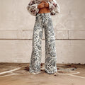 Plus-size Casual Versatile Wide-leg Pants For Women Faux Fabric