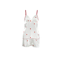 Heart-printed Cool Camisole And Shorts Pajama Set Casual Comfortable Soft Womens Loungewear