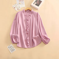 Ruffled Fashion Casual Women's Blouse