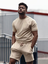 Men's Casual Short Sleeve T-Shirt Sports Suit