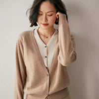 Women's Fake Two-piece V-neck Sweater