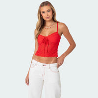 Women's Solid Color Lace Camisole