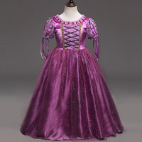 Girls' Fashion Simple Solid Color Princess Dress