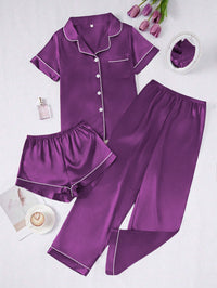 Long Pantssmooth-surface Womens Loungewear Set In French Style