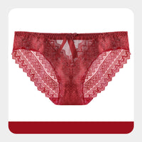 Women's Pure Lace Mid Waist Bag Hip Breathable Comfortable Briefs