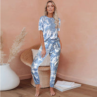 Tie Dye Print One Piece Pajamas Loungewear
