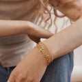 Customized Bubble Letter Design Adjustable Cuff Bracelet