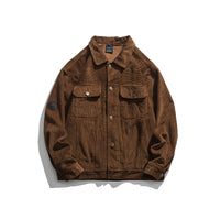 Retro Texture Corduroy Jacket Men And Women Casual Top