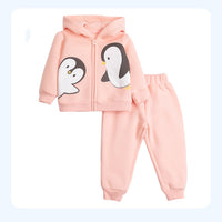 Girls' Fleece Suit Long Sleeve Hooded
