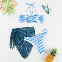 Women's Two-piece Swimsuit Bikini Tube Top Three-piece Suit