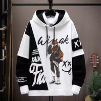 Japanese Ins Hip Hop Top Color Matching Long Sleeve Coat