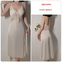 Silky Camisole Nightgown With Built In Chest Pads Perfect As A Loungewear Robe
